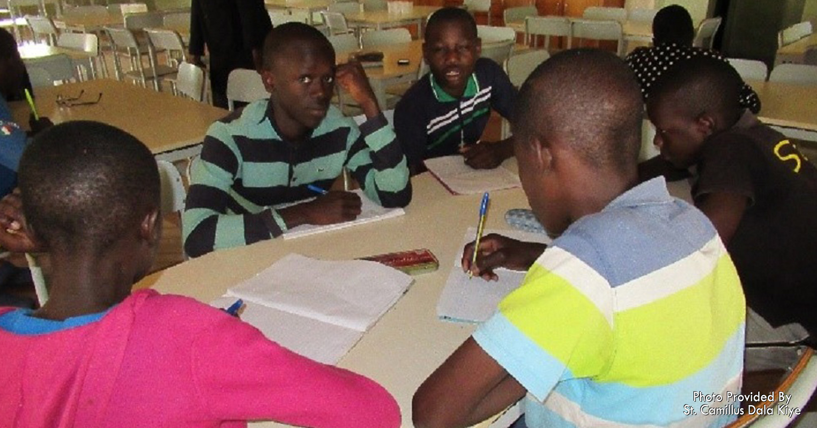 Boys study in the Twiga House.