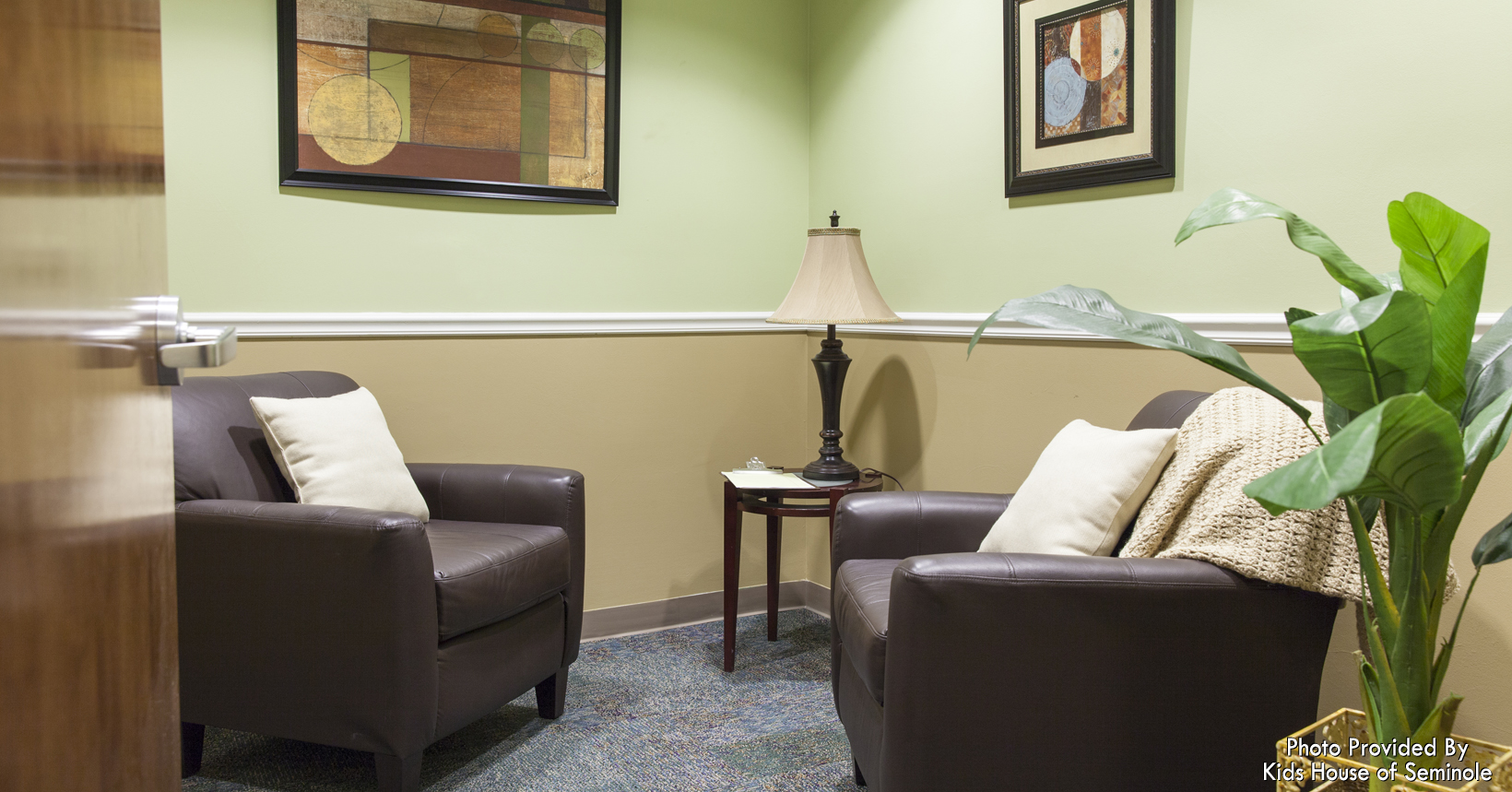 This is one of the two forensic interview rooms for the Child Protection Team to interview children. The rooms are equipped with cameras and microphones so Law Enforcement, Child Protective Services, and medical provides can see the interview.